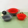 Silicone Folding Basket, Vegetable and Fruit Filter Basket, Retractable High Temperature Resistant Drain Basket