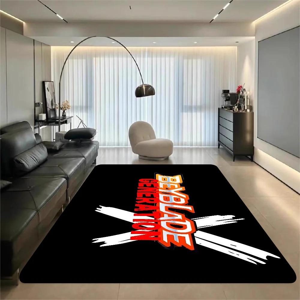  B-Beyblade X Logo Room Mats INS Style Soft Bedroom Floor House Laundry Room Mat Anti-skid Household Carpets