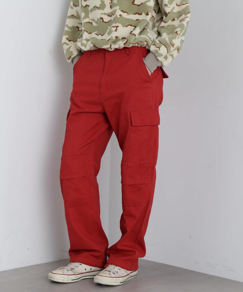 AVIREX WEB&DEPOT Exclusive COTTON CARGO PANTS Women's L 100 Red 783-4910603