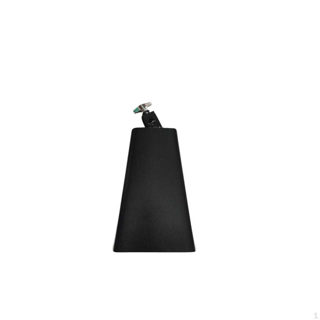 Cowbell with Clamp Metal Drum Trapezoid Percussion Accessory for Drummers, Percussionists,