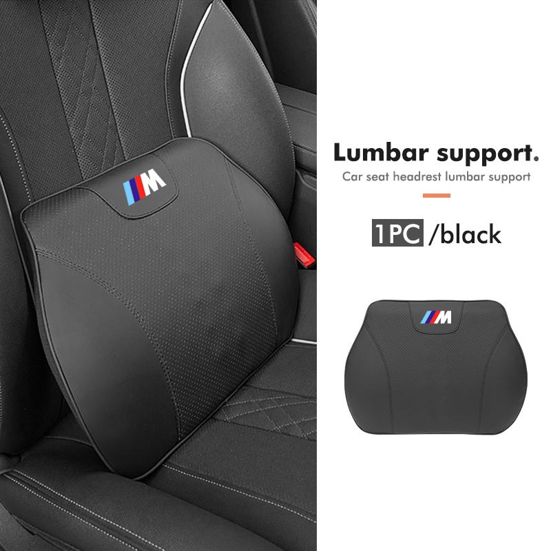 Leather Car Seat Headrest Neck Poillow Lumbar Mat Auto Accessories For BMW E30 E34 E36 E39 E46 E52 E53 E60 E61 E62 E70 E71 E83