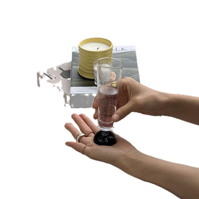 LISM Black Agate Champagne Glass