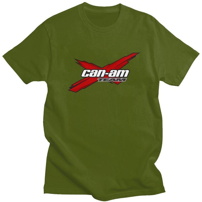 Custom Male CanAm T Shirts Short Sleeve Cotton Tshirt Classic Tshirt Casual BRP Motorcycle Tee Clothing