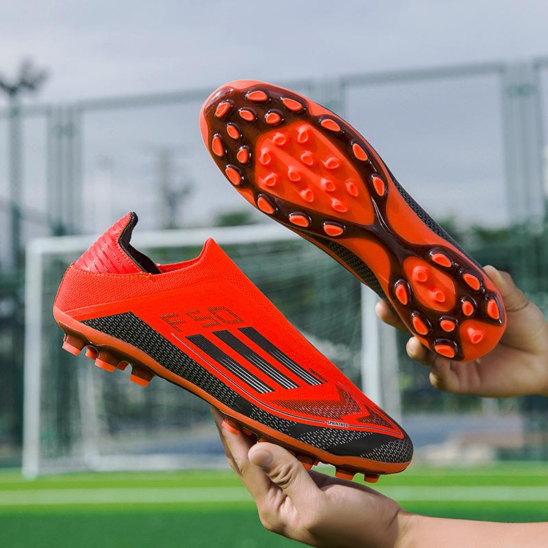 Ghete de fotbal tricotate cu muscă 2025F50 pentru bărbați, adolescenți, studenți, femei, cu crampoane AG pentru competiție, antrenament, adidași