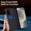 Official High-end Business Leather Smart View Windows Wallet Flip Case For Samsung Galaxy Z Fold 7 6 S25 Ultra S23 Plus S24 FE Anti-fall Protect Cover