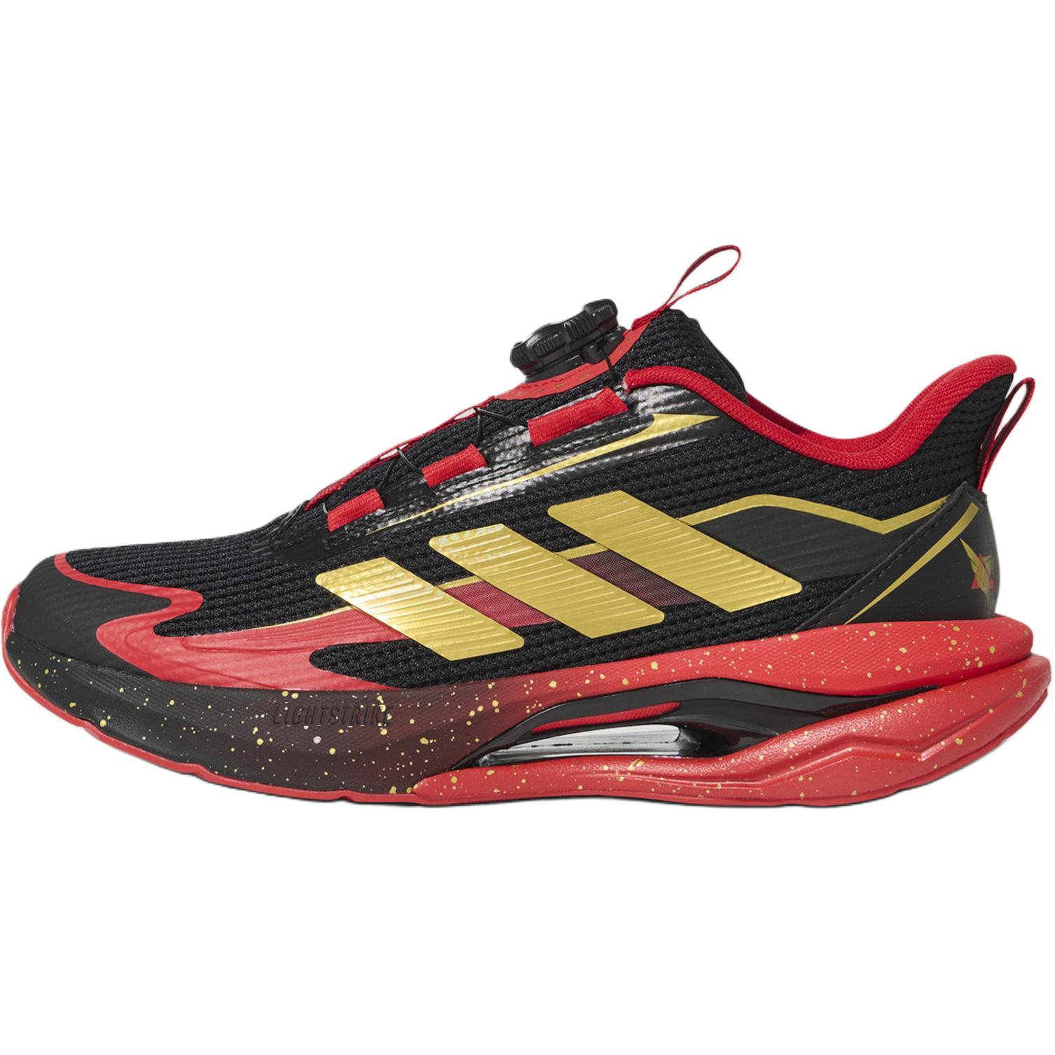 

Adidas Lightdart Habu J Cny New Year Edition Comfortable Sports Low Top Kids Running Shoes Kids sneakers Black Gold Red KJ1688 38