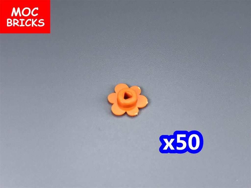 MOC Bricks Plant Petal Rose Flower Grass Tree Farm House Garden Accessories City View Country Building Blocks Children's Toys