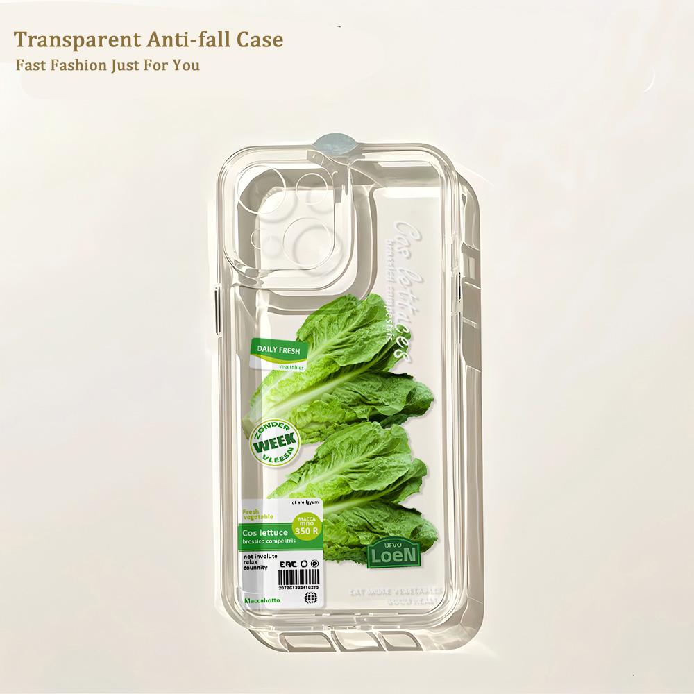 Fresh Green Vegetables Fashion Phone Case For Iphone 17e 17 Air 16 16e 15 Plus 14 13 12 11 Pro Max Soft Clear Protective Cover iphone  Air