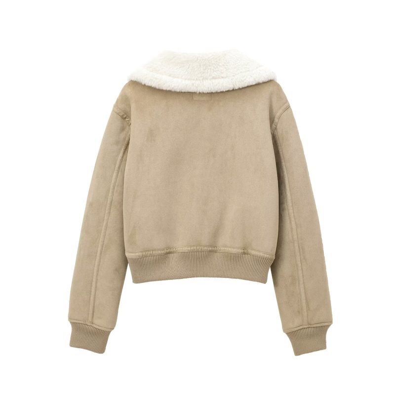 Za Export New Arrival Women's Clothing ZR Fashion Style Fashion All-Match Thread Hem Double-Sided Jacket Outwear 6318268