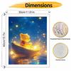 Disney Winnie the Pooh Starry Boat Digital Oil Painting Diy Coloring Handpainted Filling Home Decoration Gift Art Wall Decor Set