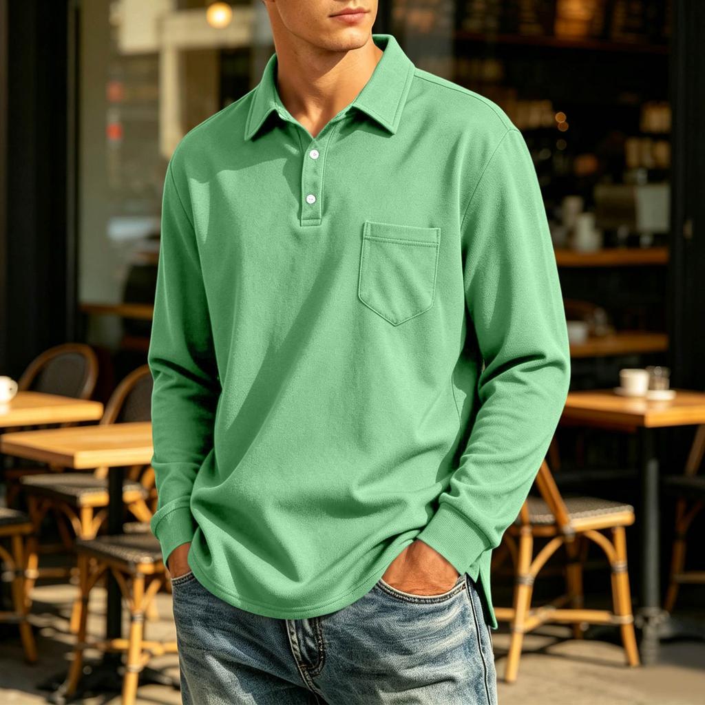 Men's Casual Long Sleeve Button Up Shirt Lightweight Breathable