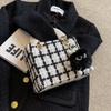 Niche design woolen bag  new bags women's bags autumn and winter messenger bags portable Princess Diana bags