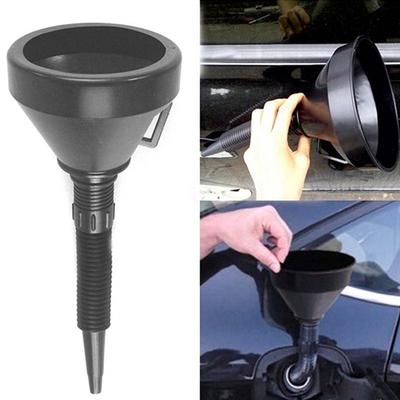 2 In 1 Black Plastic Funnel Can For Oil Fuel Petrol Kerosene