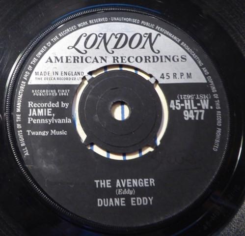

7inch Record DUANE EDDY - Avenger 45HLW9477 London Records 1961 UK Rock Used