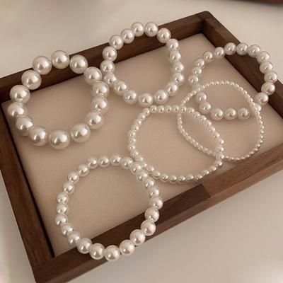 4/6/8/10/12mm Pearl Bracelet, Elastic Bracelet
