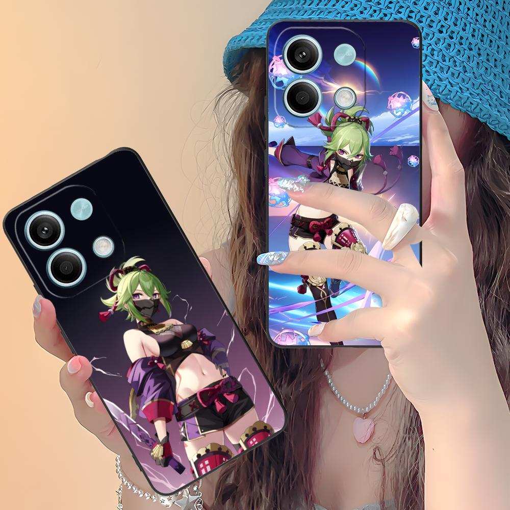 Game GI Kuki Shinobu Mobile Phone Case for Xiaomi Redmi 15 14 13 12 A5 3 2 1 C Plus 4G 5G Colorful Printing Cover Luxury Cover