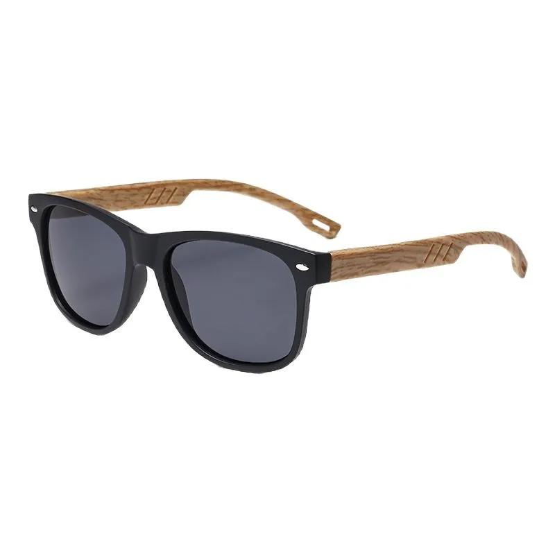 Retro Wood Grain Leg Sunglasses New Spring Foot Color Film Men's Glasses UV400 Shades Eyewear Outdoor Driving Cycling Goggles