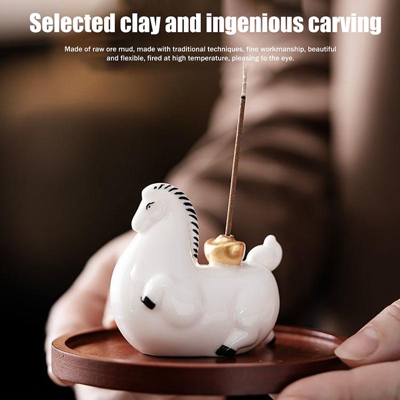 Horse-Shaped Shaped Incense Burner Stick Holder Animal Shaped Home Vintage Incense Holders