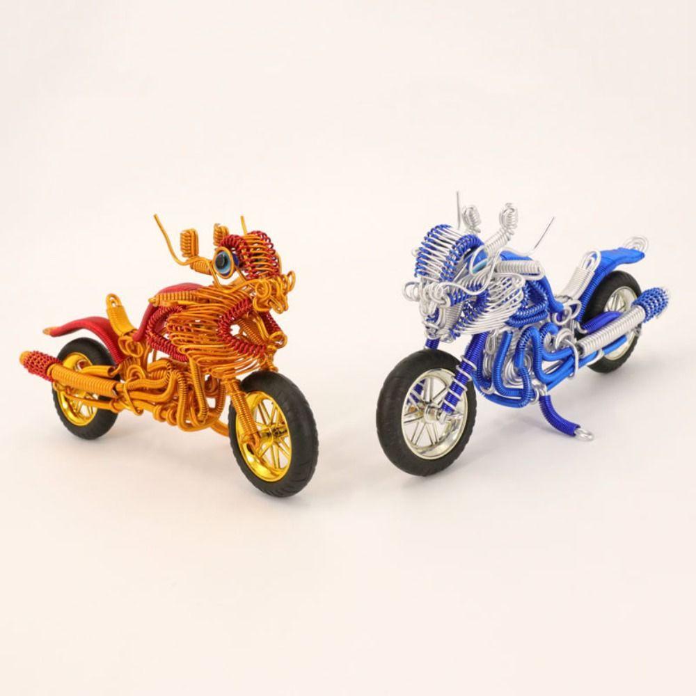 

Aluminum Wire Aluminum Wire Motorbike Model Handmad Dragon Motorcycle DIY Toys Kids Birthday Gift синій