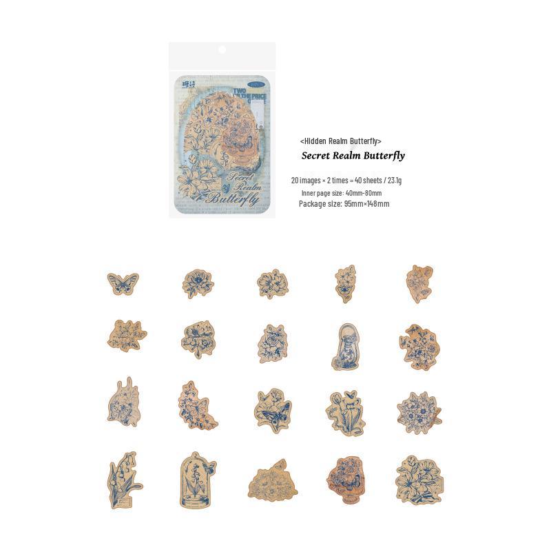 Ретро Набор Наклеек из Крафт-Бумаги: Серия «Похвала времени» - 6 стилей для самостоятельного ведения дневников и создания коллажей