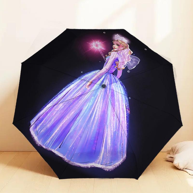 Enchanted Fairy Princess Umbrella: Automatic Opening & Closing, Outdoor Protection, Lightweight & Durable Travel Accessory