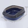 Cat Litter Box Kitten Pan Toilet Open Potty Bedpan Top Pet Tray