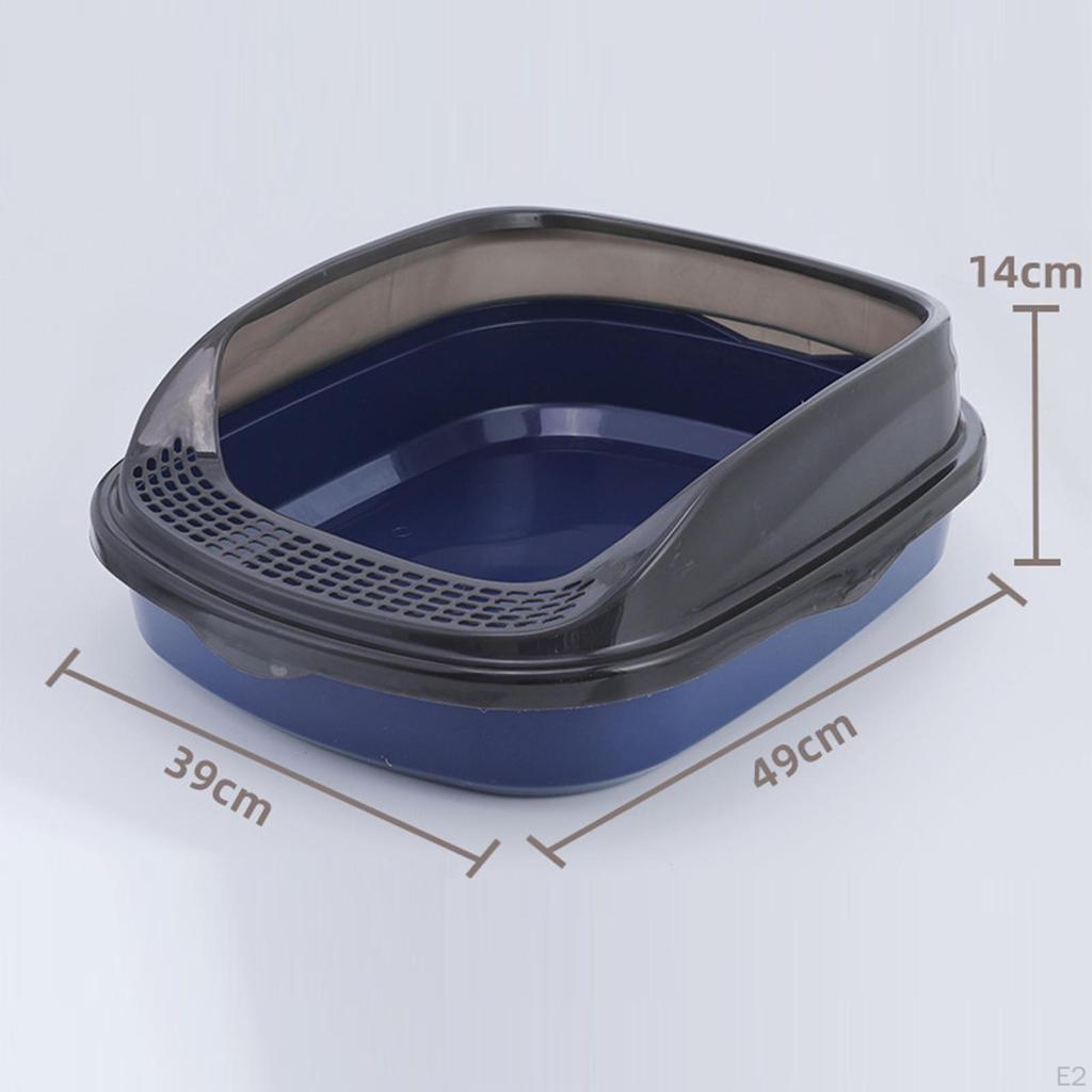 Cat Litter Box Kitten Pan Toilet Open Potty Bedpan Top Pet Tray