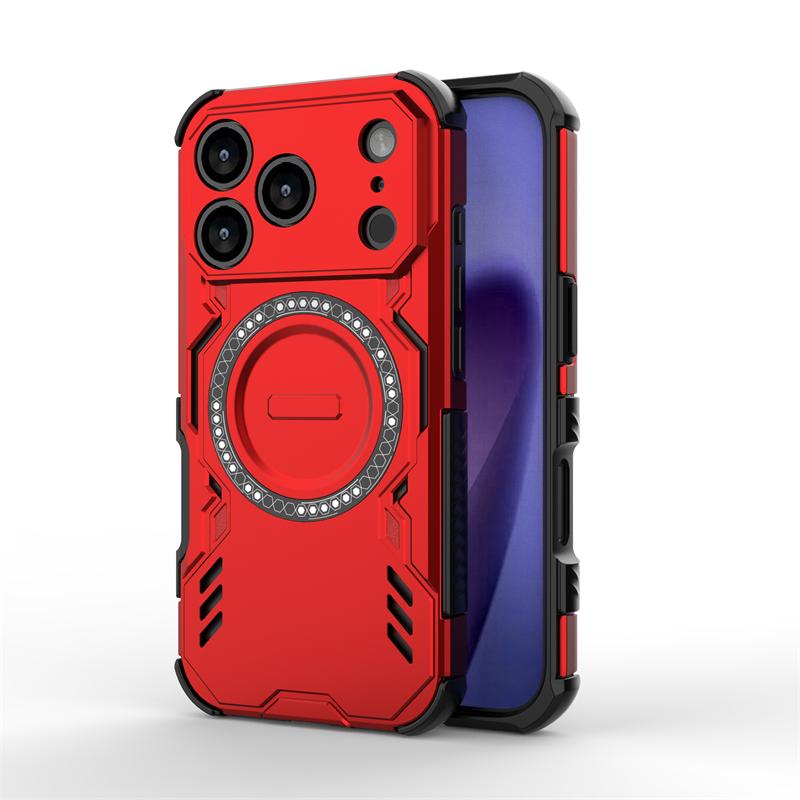 

For iPhone 17 Pro Case For iPhone 17 Pro Max 17 Air Anti-knock Magnetic Adsorption Wireless Charge Cover For iPhone 17 Pro Case iPhone17 червоний