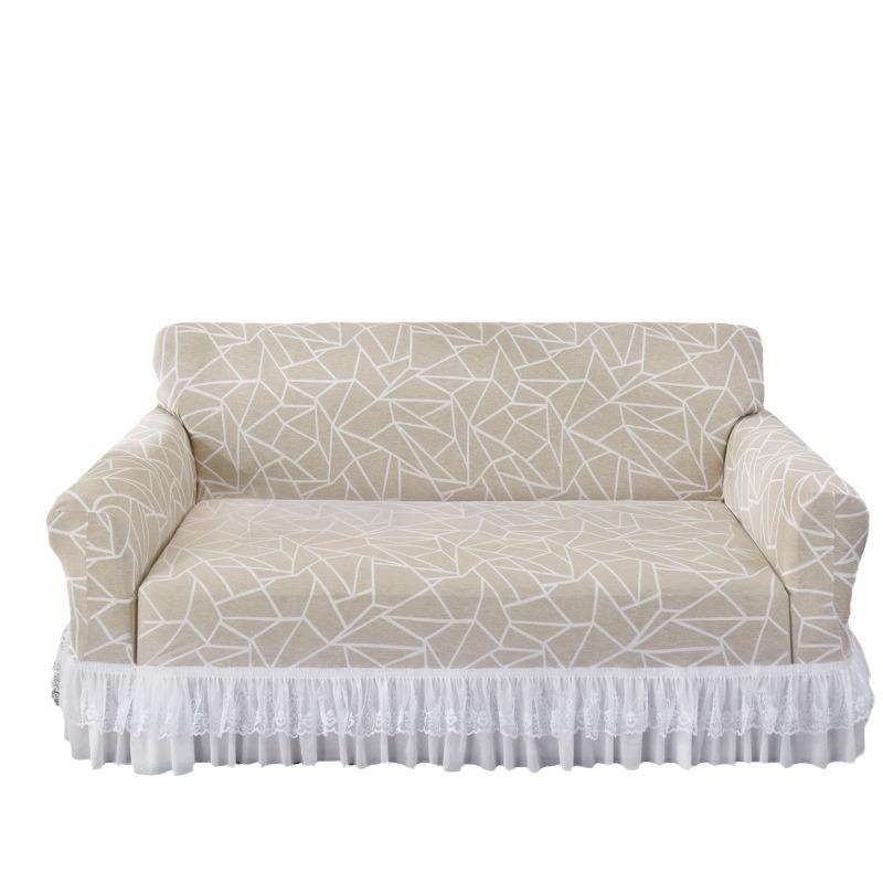 Lace Double sided Skirt Sofa Cover Elastic Sofa Universal Cover  Full Cover Cover  Anti Slip and Dust-proof Sofa Cover  Universal for All Seasons