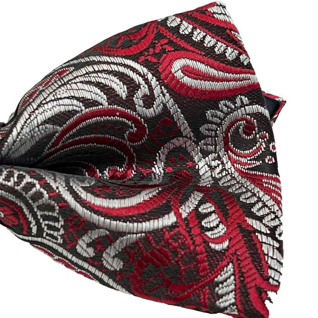 [NazyJnn] Men's Bow Tie, Floral Pattern, Glossy, Business Bow Tie, Stylish, Hook Closure, Easy to Put On and Take Off, Adjustable, Perfect for