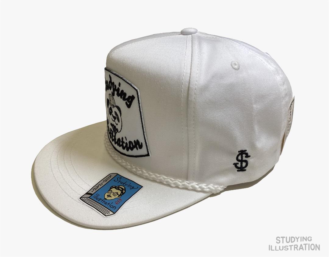 

[USED] Studying Illustration Panda Work Cap White