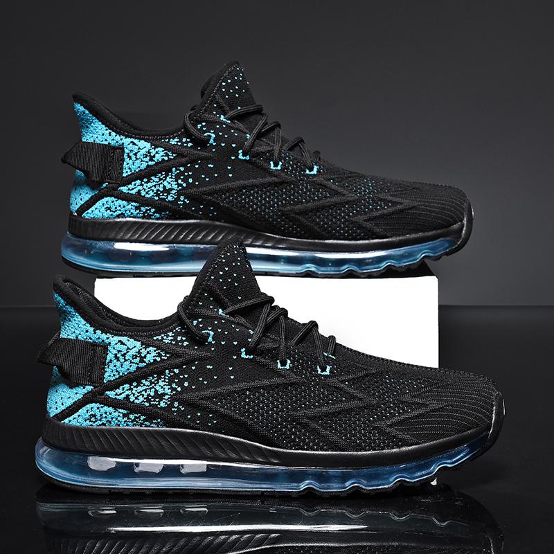 2024 New All-palm Air Cushion Running Shoes Flying Woven Sports Shoes Large Size Men's Shoes Foreign Trade Shoes Fashion Shoes
