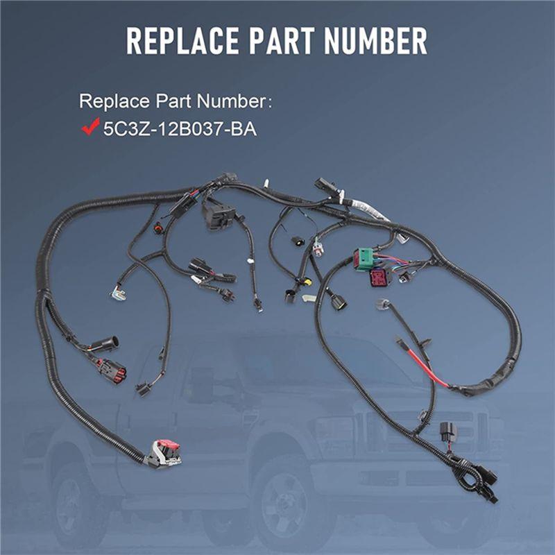 A84X-For Ford Super Duty 6.0L 2005-2007 Diesel Engine Wiring Harness 5C3Z-12B637-BA 5C3Z12B637BA