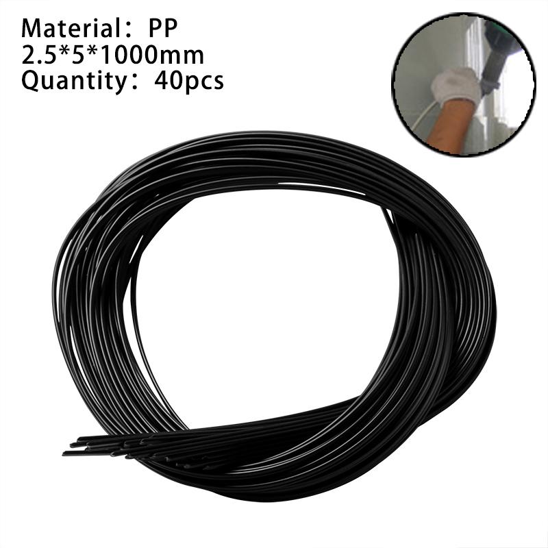 40pcs 1000mm Black PP Plastic Welding Rods Welder Welding Sticks Soldering Accessories For Car Bumper Repair Welder Tools