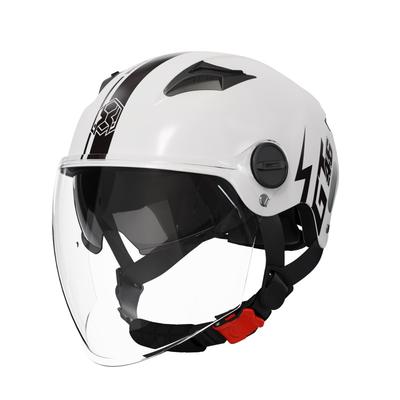 New Fashion ABS Unisex Motorcycle Helmets Motorcycle Accessories Helmet for Adults Long Lens White