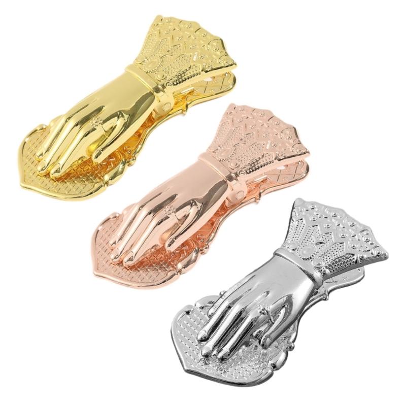 Metall-Büroklammer Damenhandförmige Buchklammern Retro Seitenhalter Binderklammern Für Effizientes Papiermanagement