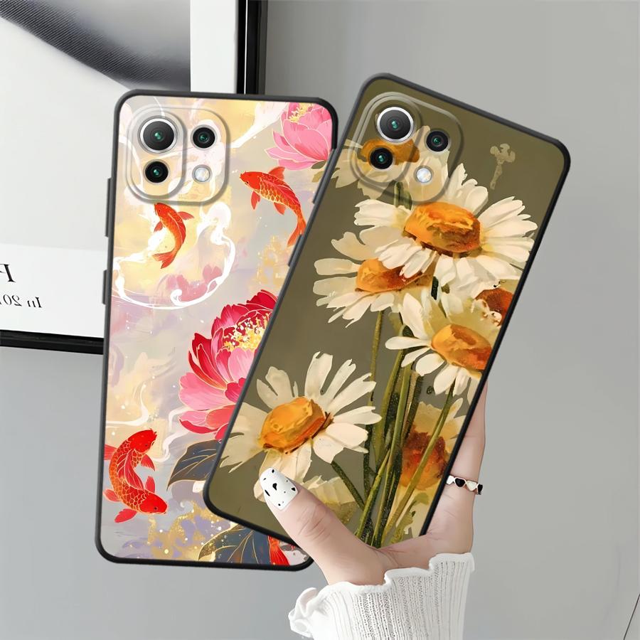 Oil Painting Flower Case for Xiaomi Mi 11 10T 11T 12 12X 12T Pro 13 Lite 14 Funda Phone Cover