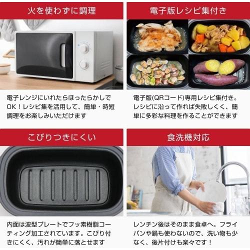 Hiro Corporation Microwave Cooker, Grilled Fish, Grilling, Frying, Boiling, Steaming, Cooking, Reheating, Dishwasher Safe, Includes Recipe Book, Range