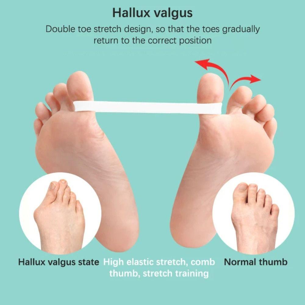 Elastic Toe Valgus Corrective Belt Silicone Thumb Straightening Strap  Pedicure