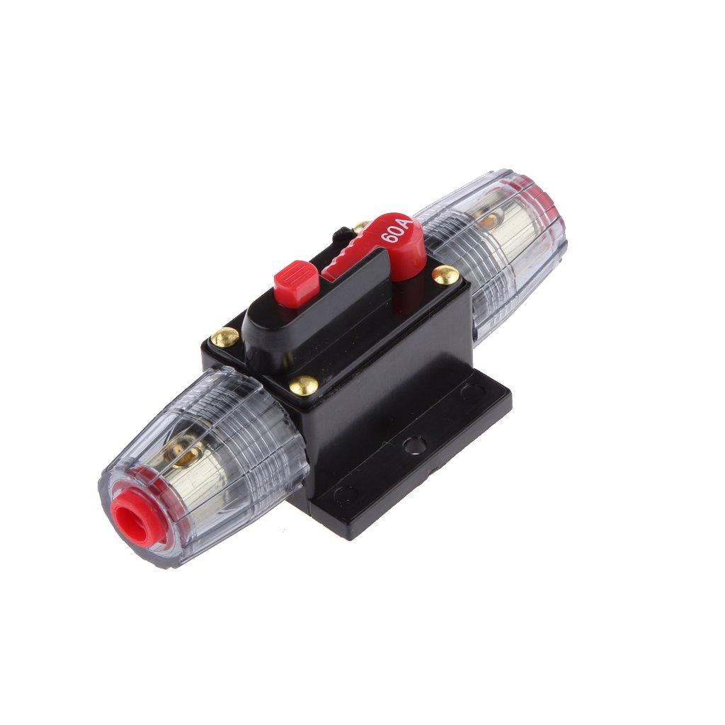 GUOOL Auto Car -24V Automatic Circuit Breaker, High Current /40/50/60A, Selectable Bike/Car Parts, Fuse Holder, 60A