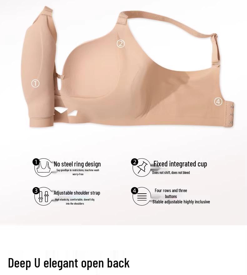 Wire-Free Seamless Uplifting Women's Summer Foundation Bra for Small Bust