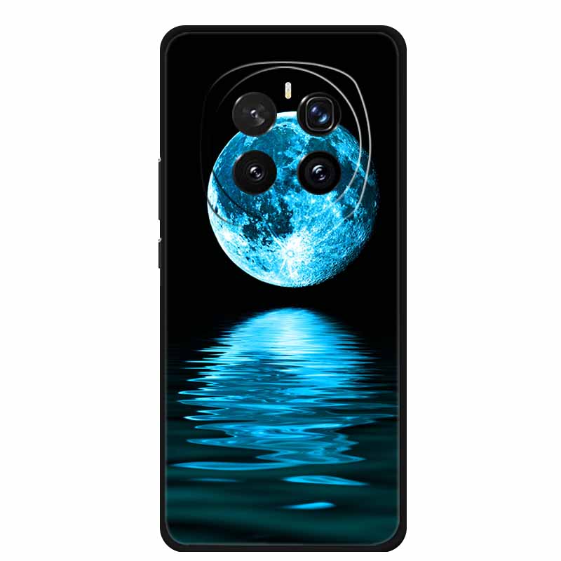 For Honor Magic 7 Case 7Pro Painted Cat Colorful Soft Edge Silicone Black Bumper For Honor Magic7 Pro Back Cover Magic7 5G Para