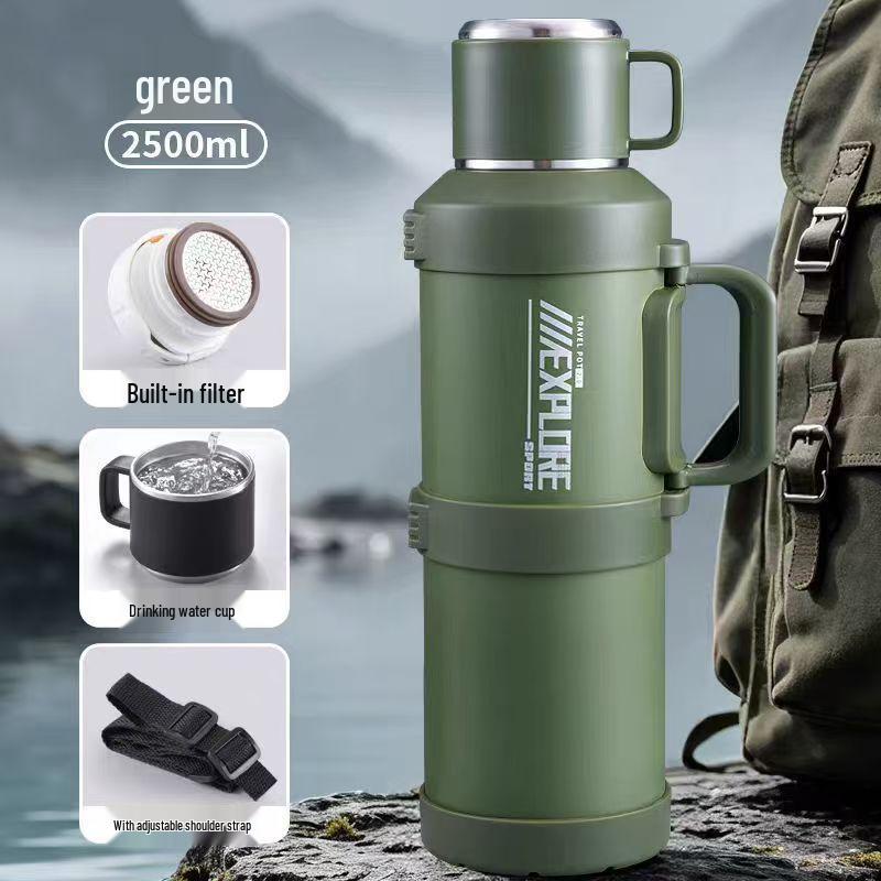 316 Stainless Steel Outdoor Thermos Flask - Large Capacity Portable Sports & Camping Water Bottle