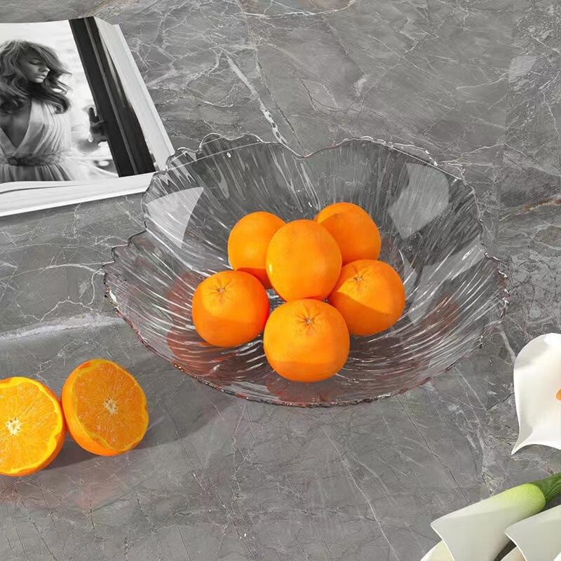 Oujiedi Floral Glass Fruit Plate