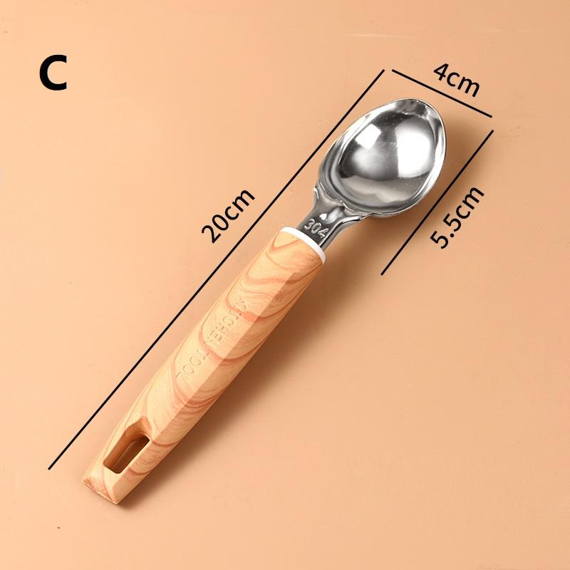 Stainless Steel Dual-Purpose Ice Cream Scoop Ice Cream Scooper Multifunctional Fruit Scoop Kitchen Supplies