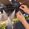 Black Misting Cooling System Plastic Water Mist Cooling System Durable Fan Misting Ring  For Garden