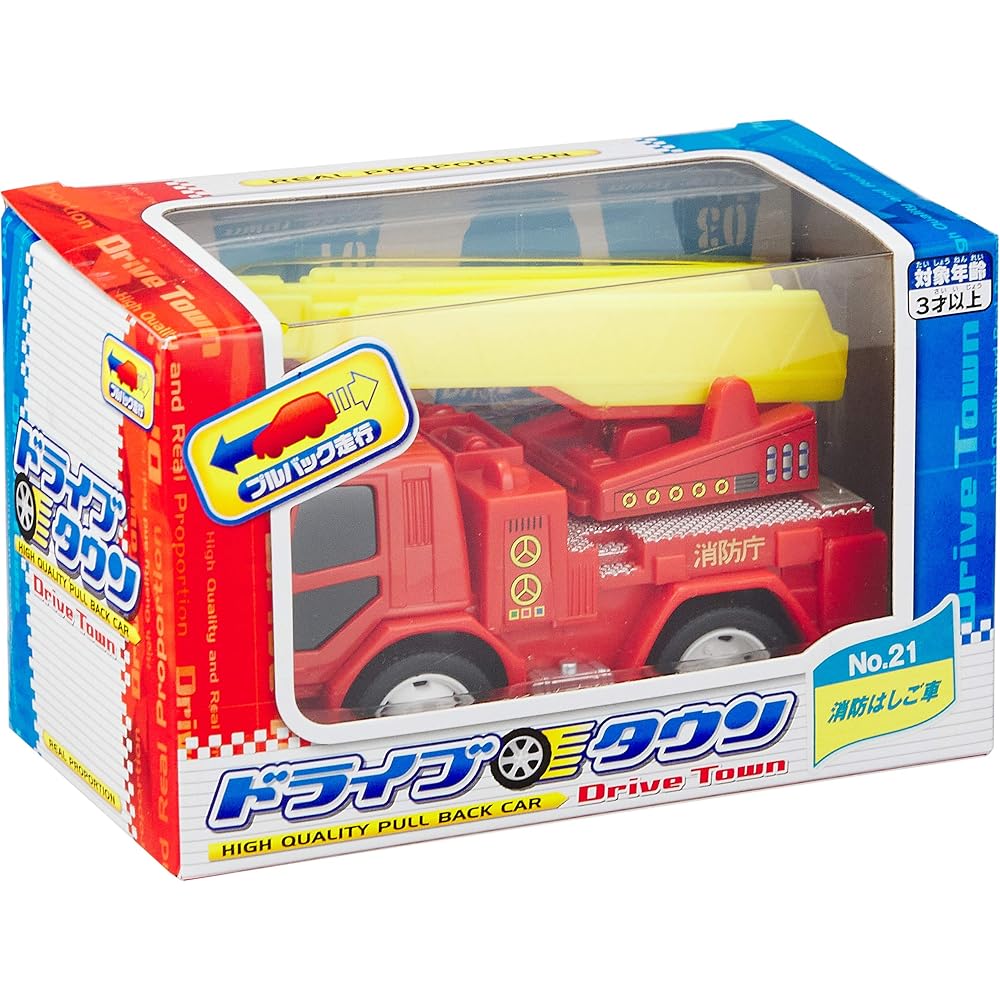 Maruka Drive Town No.21 Fire Truck Toy for Ages 3 and Up 173166