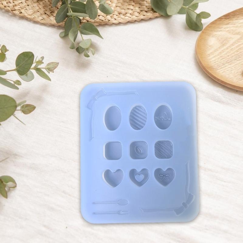 Easy To Use Silicone Mould Practical Epoxy Resin Mold Candy Accessories Shaped Mould Jewelry Charm Making Supplies