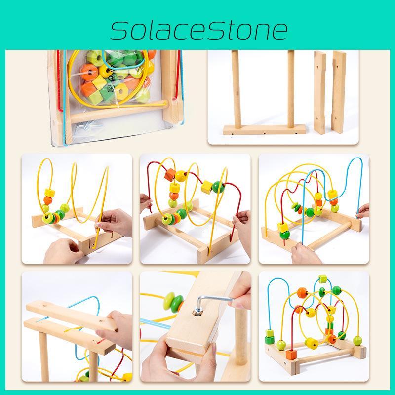 Wooden Large Bead Maze Toy For Early Childhood Development And Parent Child Interaction