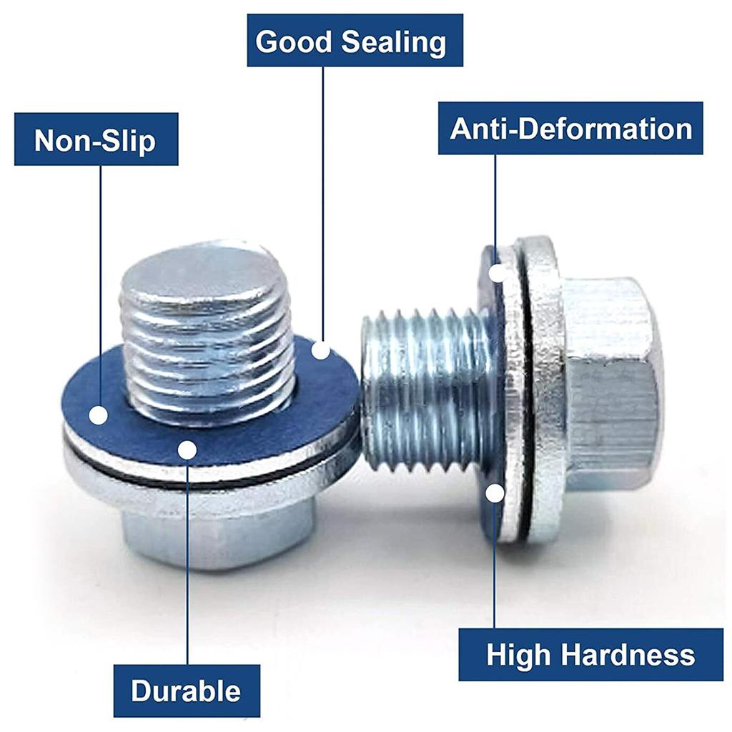 10pcs Oil Drain Gasket Washers Seals Rings for Toyota Lexus Washers Seals Rings Replacement Oil Drain Gasket OEM 9043012031